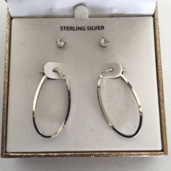 BRILLIANCE HOOPS AND SWAROVSKI STUDS NWT - Picture 6 of 15